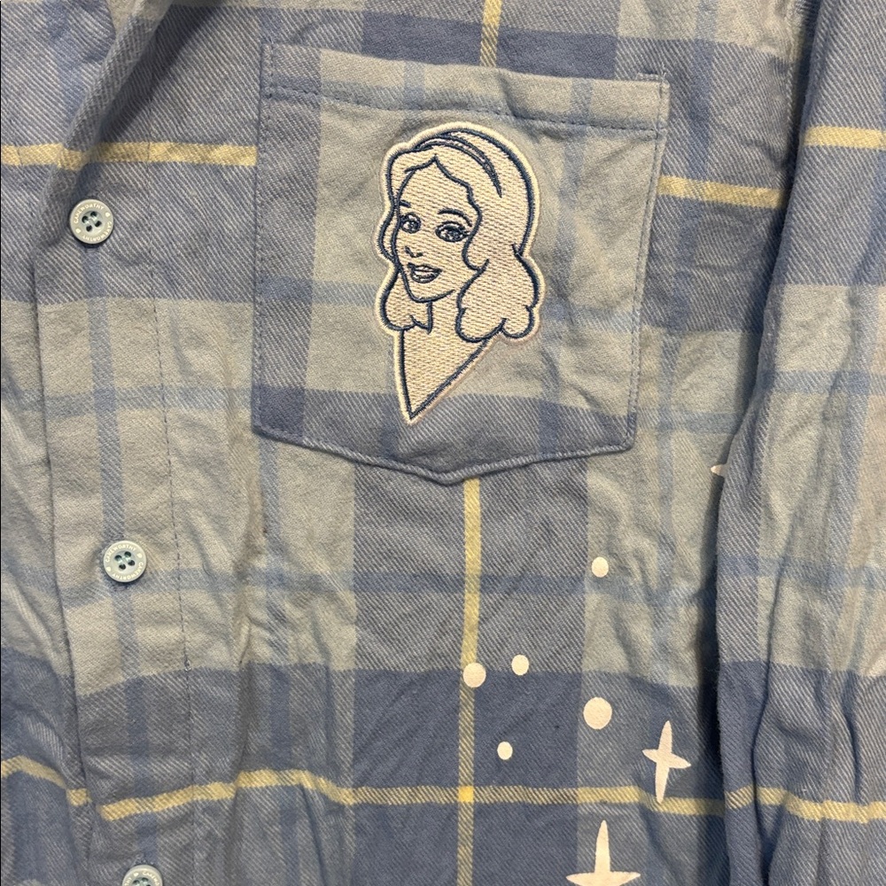 Disney Pinocchio - The Blue Fairy Plaid Button-Up Shirt - Picture 3 of 7